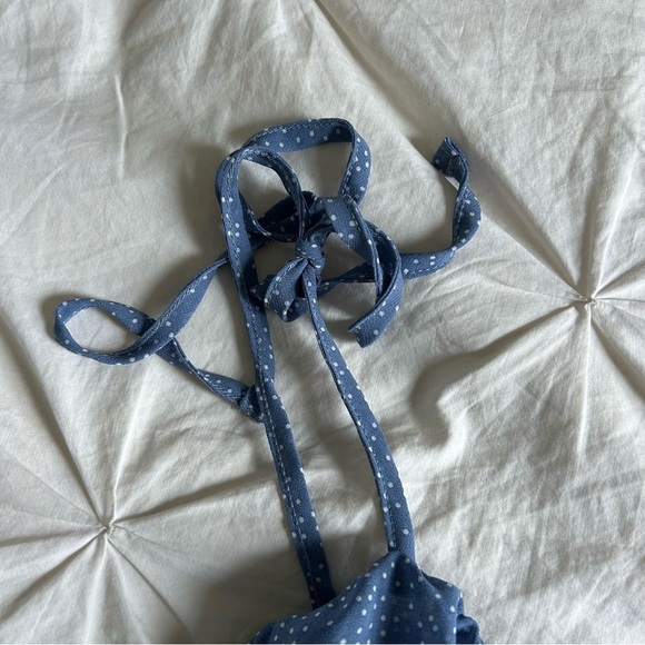 SHEIN Blue Polka Dot Women's Small Top - Picture 5 of 7